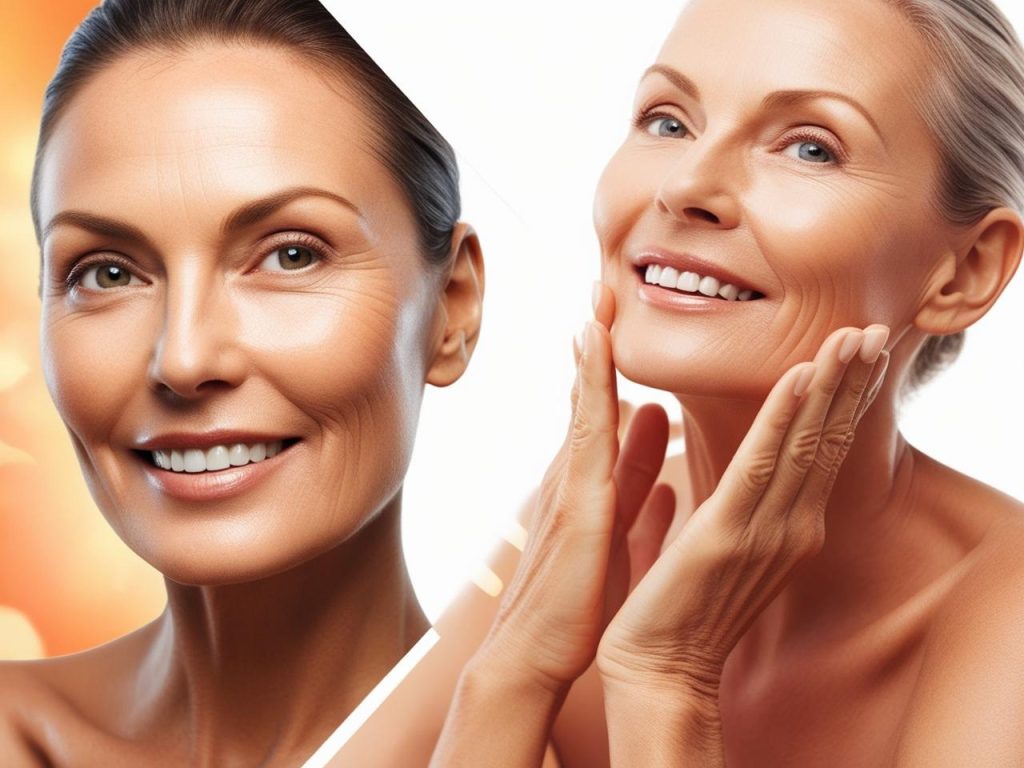 Lady using anti-aging peptides